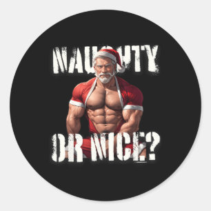 Gay Xmas Muskel Daddy Björn Snäll Tomte Pride Lgbt Runt Klistermärke