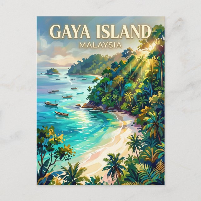 Gaya Island Malaysia Vykort (Framsida)