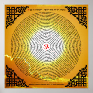 Gayatri Mantra 108 Times i Spiral Poster
