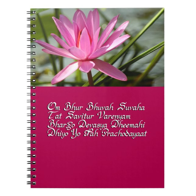 Gayatri mantra anteckningsbok (Framsidan)