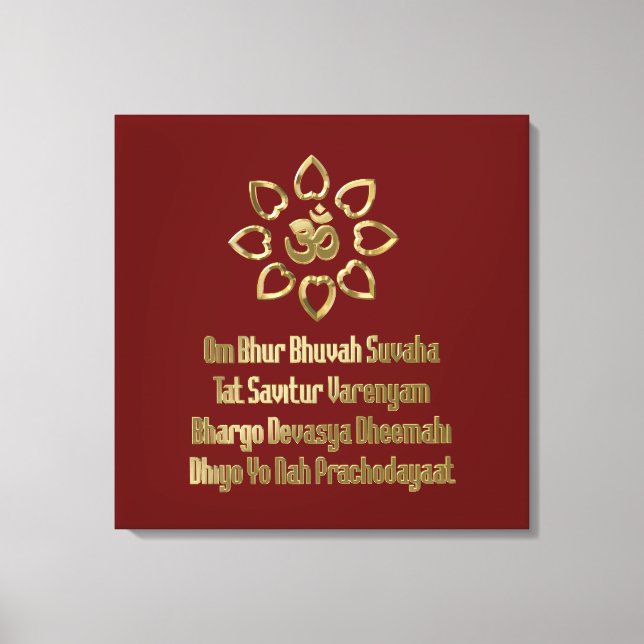Gayatri mantra canvastryck (Framsida)