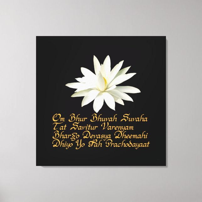 Gayatri mantra canvastryck (Framsida)