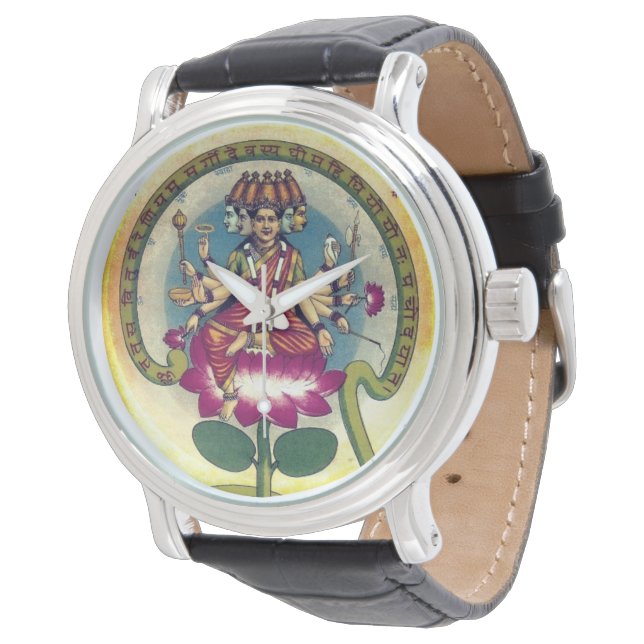 Gayatri Mantra (gudinna som person) Armbandsur (Vinklad)