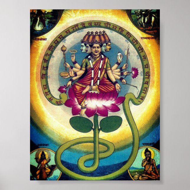 Gayatri Mantra (gudinna som person) Poster (Framsidan)