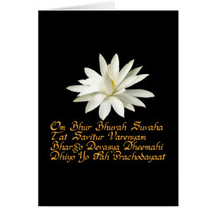 Gayatri mantra hälsningskort