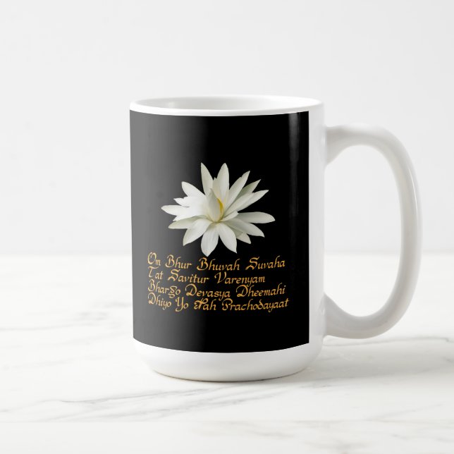 Gayatri mantra kaffemugg (Höger)