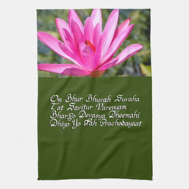 Gayatri mantra kökshandduk (Vertikal)