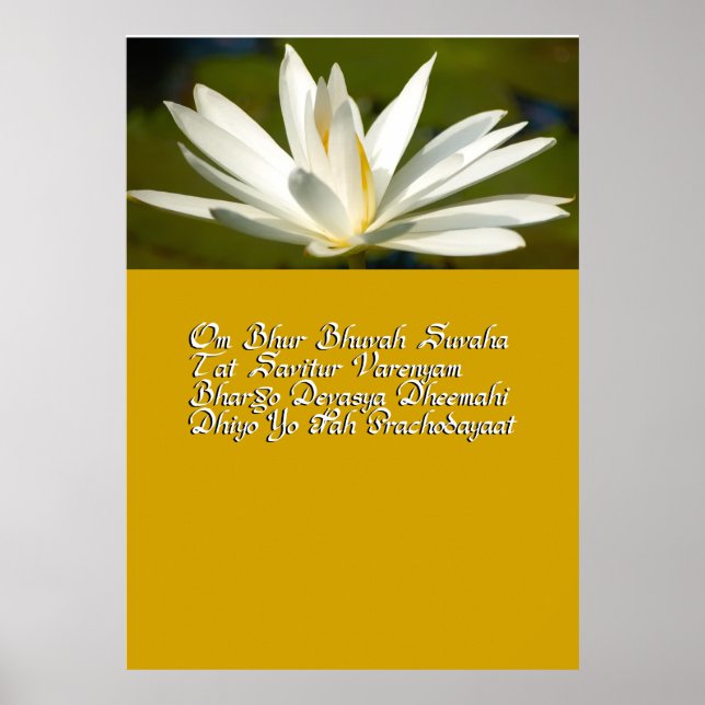 Gayatri mantra poster (Framsidan)