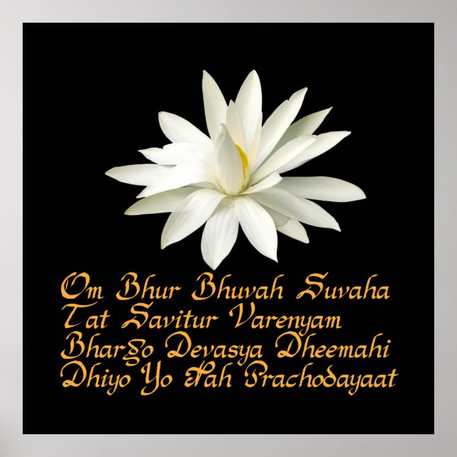 Gayatri mantra poster (Framsidan)