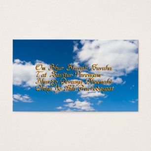 Gayatri mantra visitkort