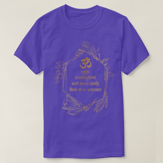 Gayatri Mantra Yoga T Shirt (Design framsida)