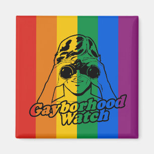 GAYBORHOOD-KLOCKA MAGNET