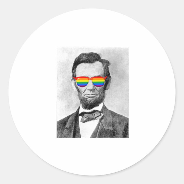Gaybraham Lincoln Runt Klistermärke (Framsida)