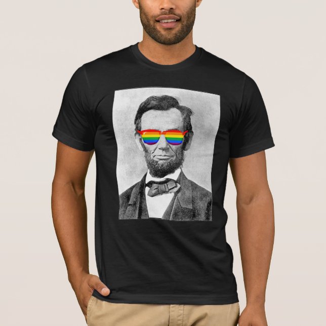 Gaybraham Lincoln Tee Shirt (Framsida)