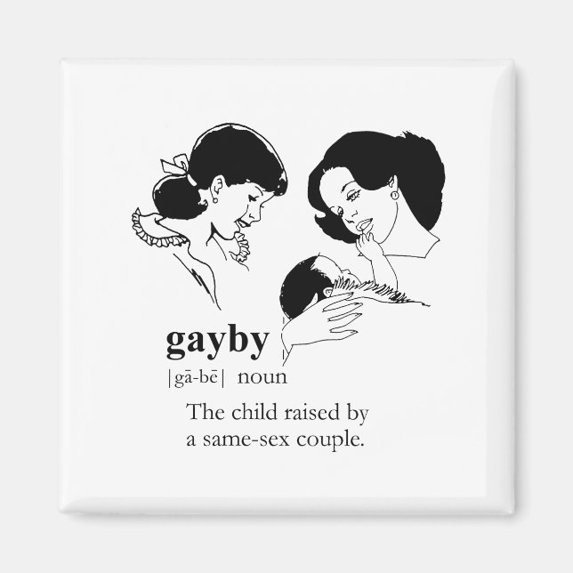GAYBY (Lesbisk) Magnet (Framsidan)