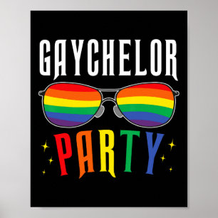 Gaychelor Gay Lesbisk Lgbtq Pride Bachelor Party W Poster