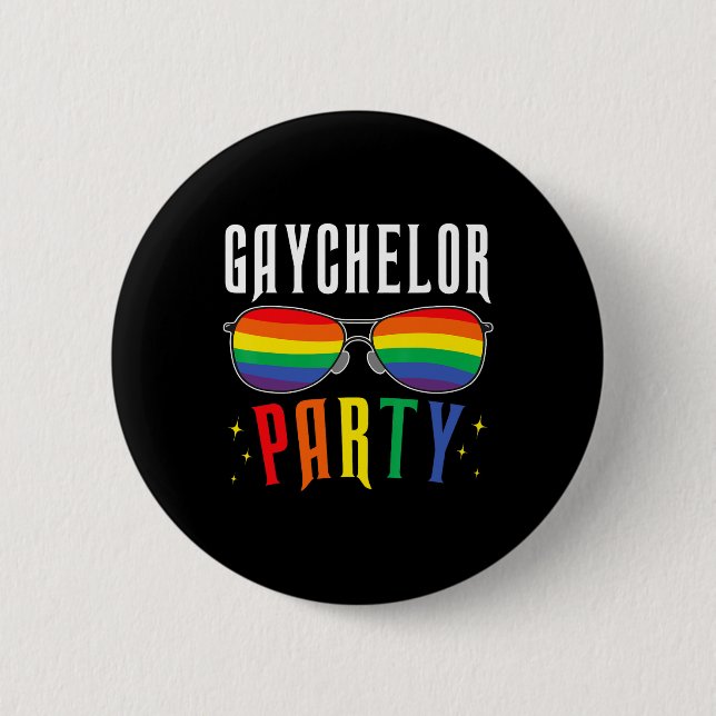 Gaychelor Gay Lesbisk Lgbtq Pride Svärmannafest W Knapp (Framsida)