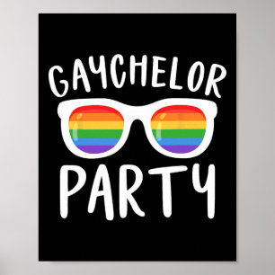 Gaychelor Party Lgbtq Gay Lesbisk Pride Bachelor E Poster