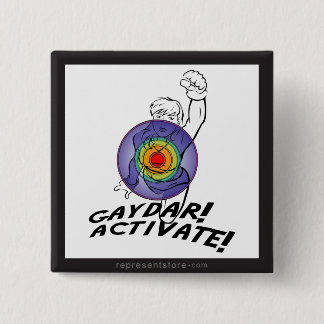 Gaydar! Aktivera! Regnbågelesbisk Knapp