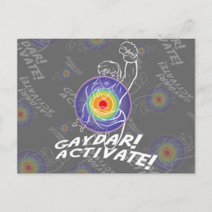 Gaydar! Aktivera! Regnbågs Lesbisk Vykort
