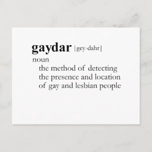 GAYDAR (definition) Vykort