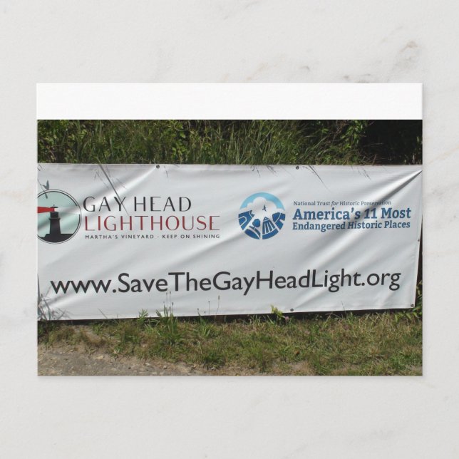 Gayhead fyr postkort vykort (Framsida)