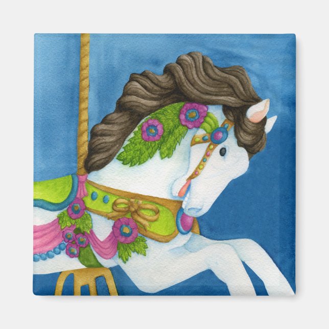 Gayle Carousel Horse Magnet (Framsidan)
