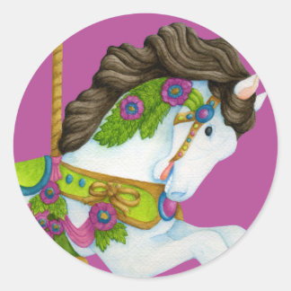 Gayle Carousel Horse Sticker Runt Klistermärke