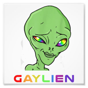 Gaylien Gay Alien för Gay pride Fototryck