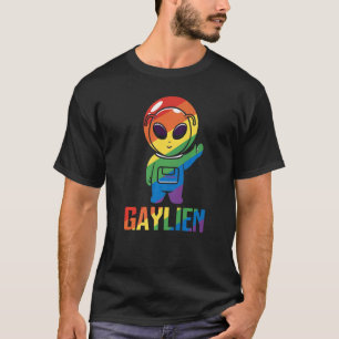 Gaylien Gay Alien Pride Astronaut Lgbt Rainbow T Shirt