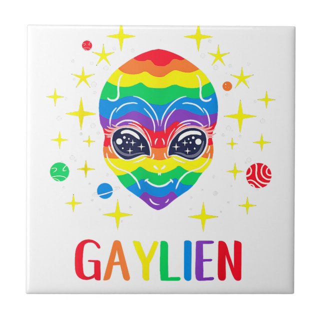 Gaylien Gay pride Kakelplatta (Framsidan)