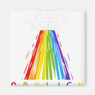 Gaylien Shirt Alienområde 51 Gay UFO Gay pride Fla Magnet