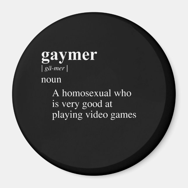 GAYMER DEFINITION MAGNET (Framsidan)