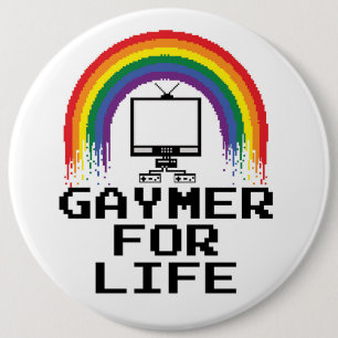 Gaymer för liv knäppas knapp