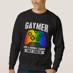 Gaymer Gamer Gay pride LGbt Matching Video Game Ga Lång Ärmad Tröja