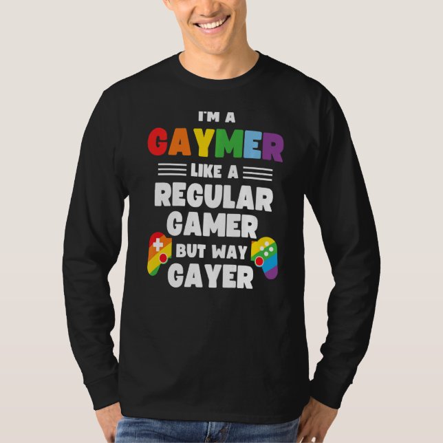 Gaymer Gay Gamer Lgbt Pride Rainbow Controller Ga T Shirt (Framsida)