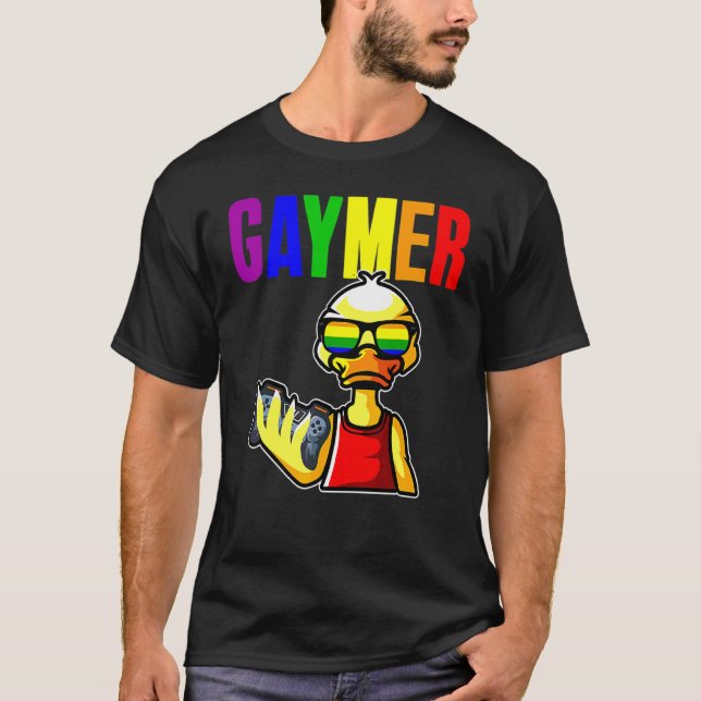 Gaymer Gay pride Flagga Gamer Lgbtq Video Game Ank T Shirt (Framsida)