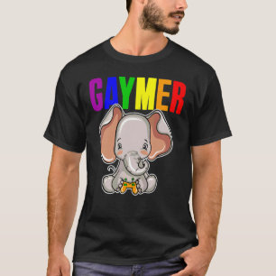 Gaymer Gay pride Flagga Gamer Lgbtq Video Game Ele T Shirt