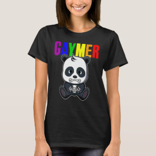 Gaymer Gay pride Flagga Gamer Lgbtq Video Game Pan T Shirt