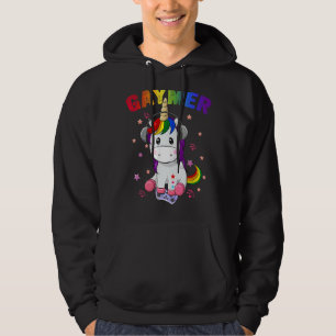 Gaymer Gay pride Flagga Lgbt Gamer Lgbtq Gaming Un Hoodie