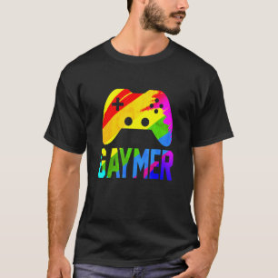 Gaymer Gay pride Flagga Lgbt Pride Gaming Gamepad  T Shirt