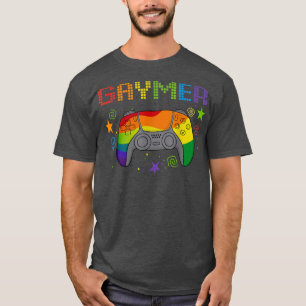 Gaymer Gay pride Month Rainbow Gamer Gamepad LGBTQ T Shirt