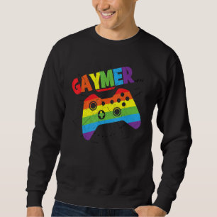 Gaymer Pride Gay Lgbt Rainbow Gamer Flagga Lesbisk Lång Ärmad Tröja