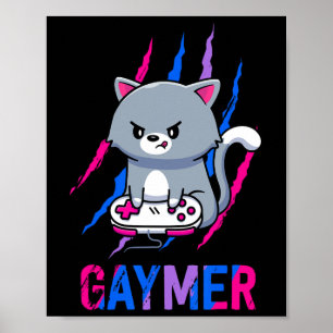 Gaymer-prydnad för stolta HBTQ-datorspelare med ka Poster