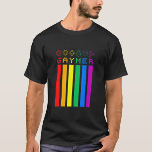 Gaymer Rainbow Dice Flagga Lgbt Pride Gay Gamer T Shirt