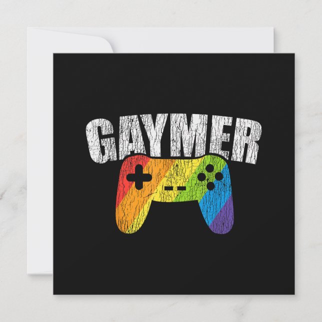 Gaymer Rainbow Flagga Gaming Lesbisk Gay Bisexual  (Framsida)