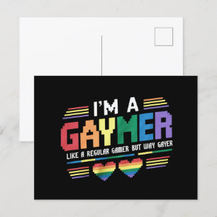Gaymer som en vanlig spelspelare men som en Gayer Vykort