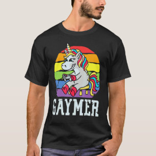 Gaymer Unicorn Rainbow Lgbt Gamer Lgbtq Gaming Ga T Shirt