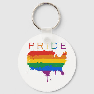 Gaymerican pride nyckelring