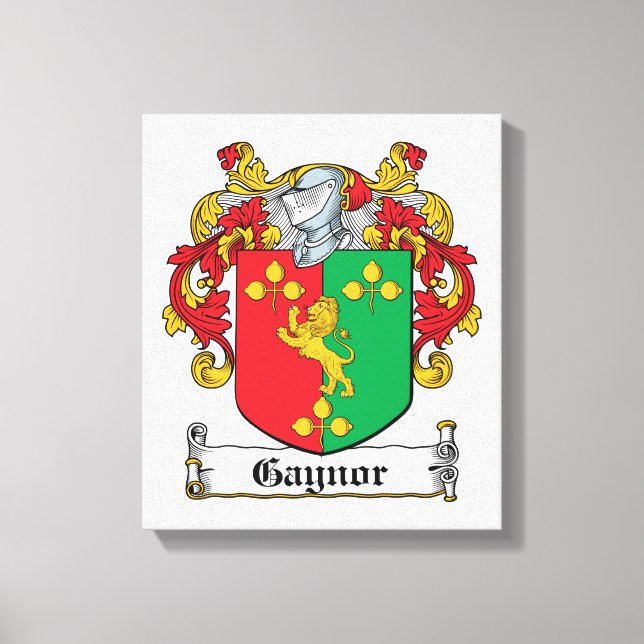Gaynor Family Crest Canvastryck (Framsida)